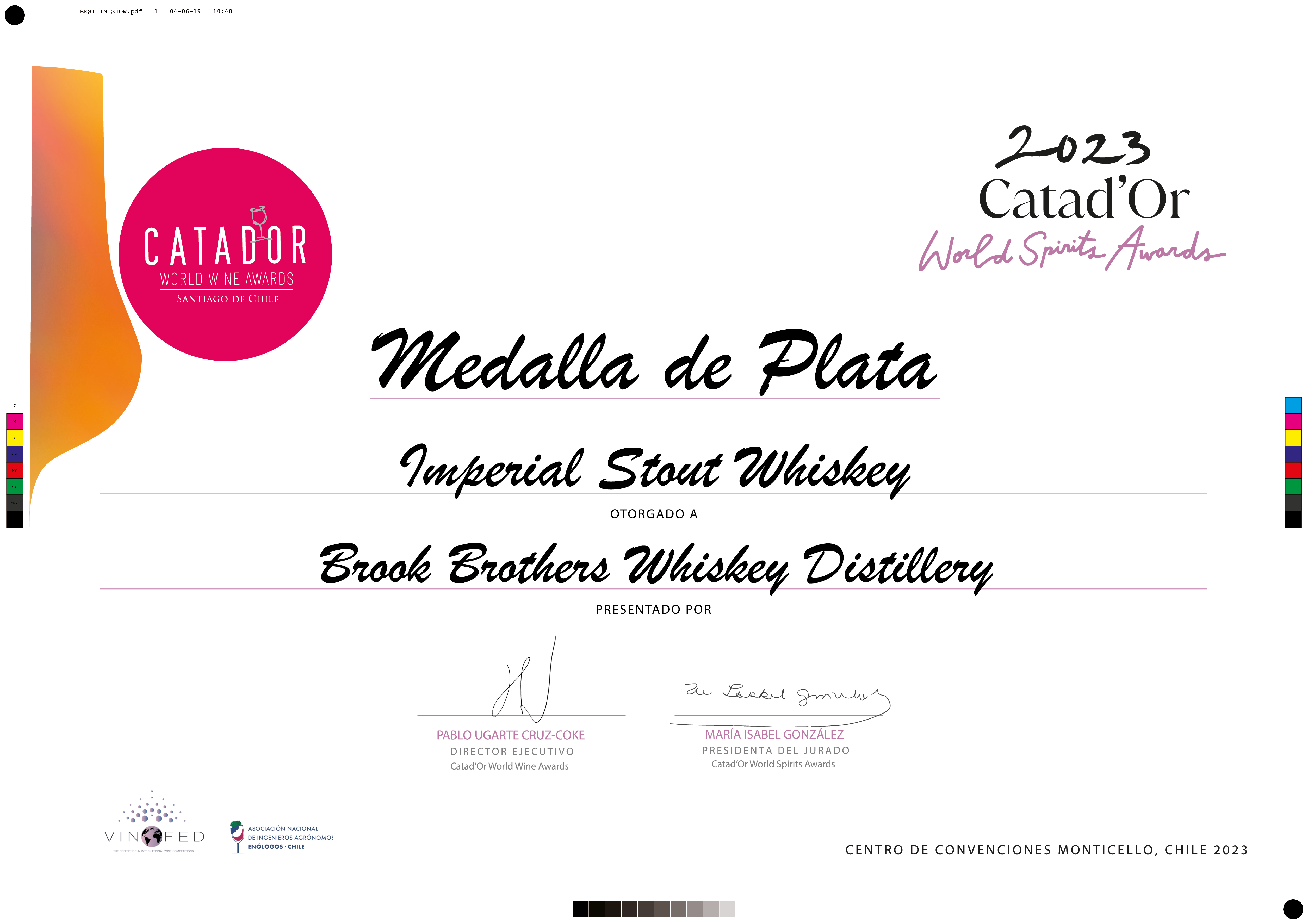 Silver medal IMperial Stout